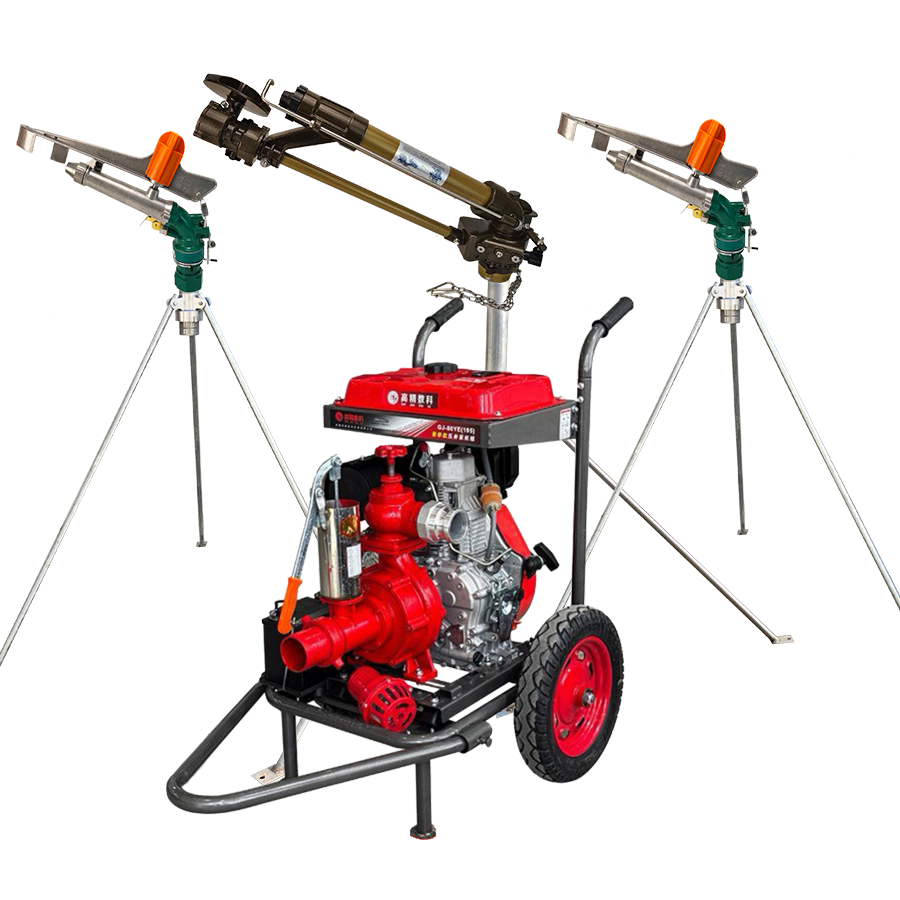 萍乡一体式灌溉机组 全套喷枪水带配齐 抗旱浇地神器